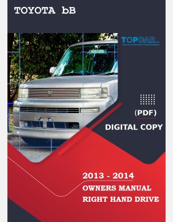 toyota bb 2013-2014 owners manual in english